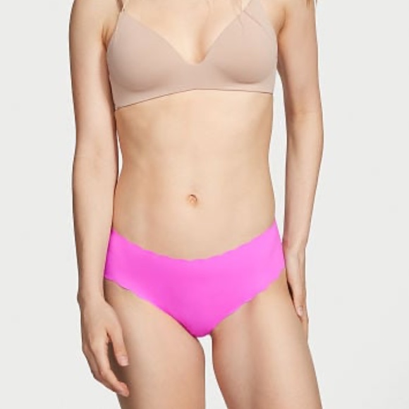 Victoria's Secret No Show Hiphugger Panty Electric Pink Small NEW - Picture 3 of 5